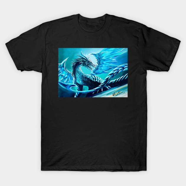 Ice Dragon T-Shirt by Artbythree